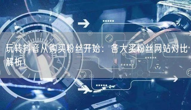玩转抖音从购买粉丝开始：各大买粉丝网站对比解析！