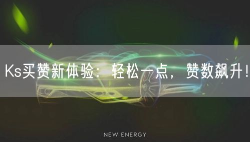 Ks买赞新体验：轻松一点，赞数飙升！