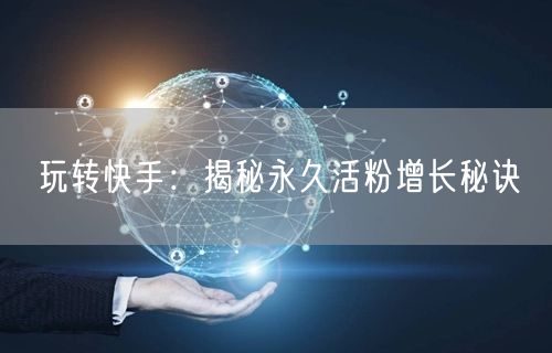 玩转快手：揭秘永久活粉增长秘诀