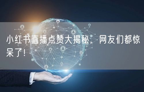 小红书直播点赞大揭秘，网友们都惊呆了！