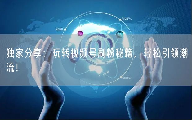 独家分享：玩转视频号刷粉秘籍，轻松引领潮流！