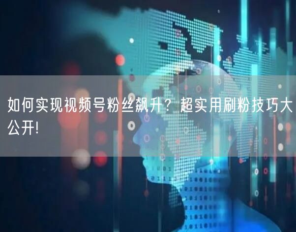 如何实现视频号粉丝飙升？超实用刷粉技巧大公开!