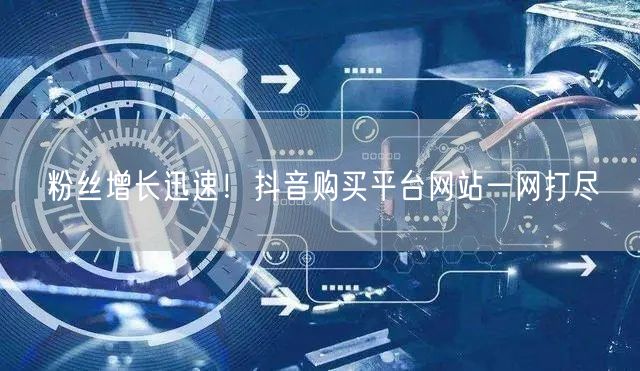 粉丝增长迅速！抖音购买平台网站一网打尽
