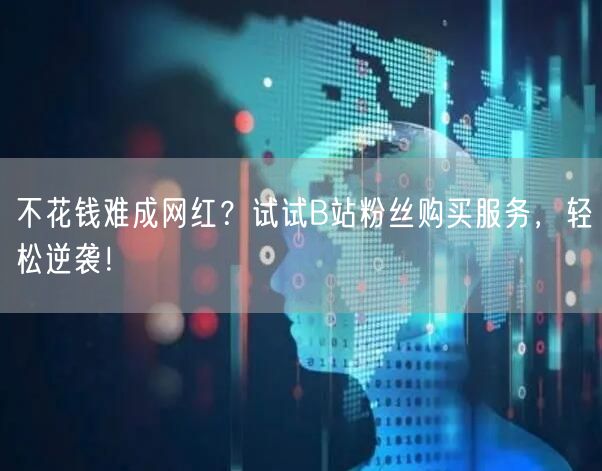 不花钱难成网红？试试B站粉丝购买服务，轻松逆袭！