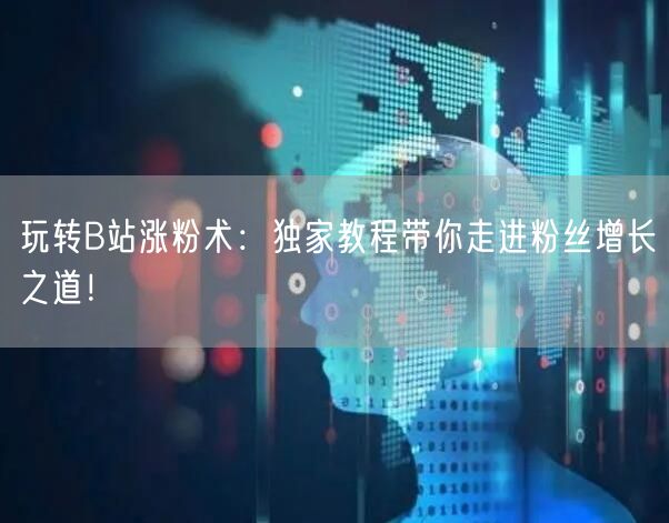 玩转B站涨粉术：独家教程带你走进粉丝增长之道！