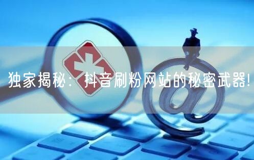 独家揭秘：抖音刷粉网站的秘密武器!
