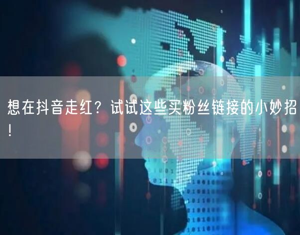 想在抖音走红？试试这些买粉丝链接的小妙招！