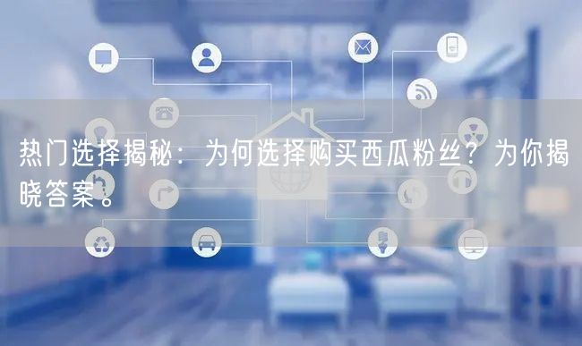 热门选择揭秘：为何选择购买西瓜粉丝？为你揭晓答案。