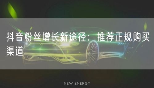 抖音粉丝增长新途径：推荐正规购买渠道