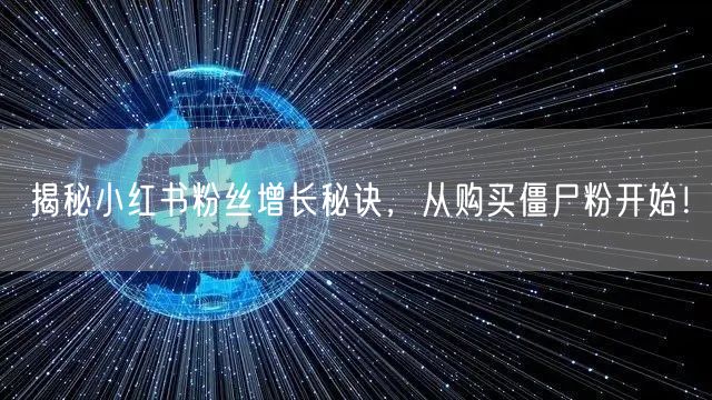 揭秘小红书粉丝增长秘诀，从购买僵尸粉开始！