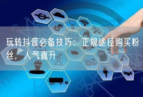 玩转抖音必备技巧：正规途径购买粉丝，人气直升