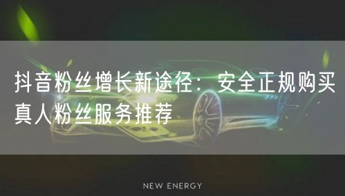 抖音粉丝增长新途径：安全正规购买真人粉丝服务推荐