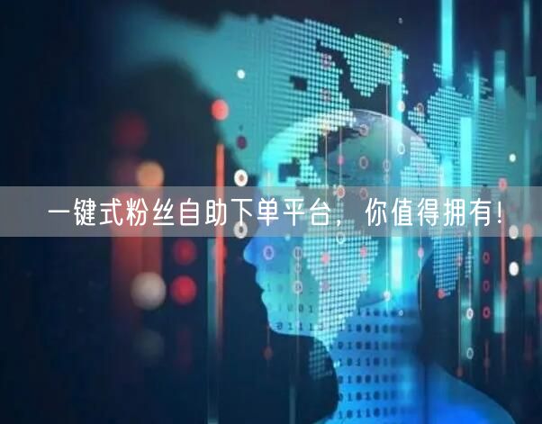 一键式粉丝自助下单平台，你值得拥有！