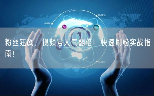 粉丝狂飙，视频号人气翻倍！快速刷粉实战指南！