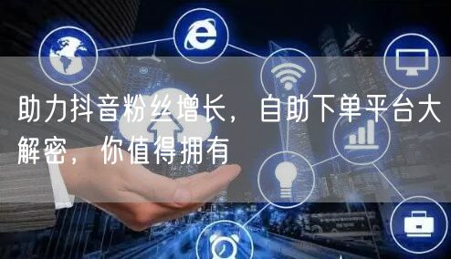 助力抖音粉丝增长，自助下单平台大解密，你值得拥有