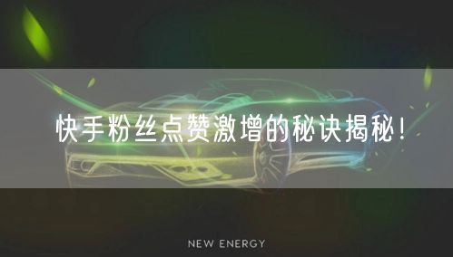 快手粉丝点赞激增的秘诀揭秘！
