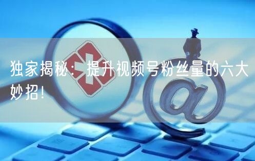独家揭秘：提升视频号粉丝量的六大妙招！