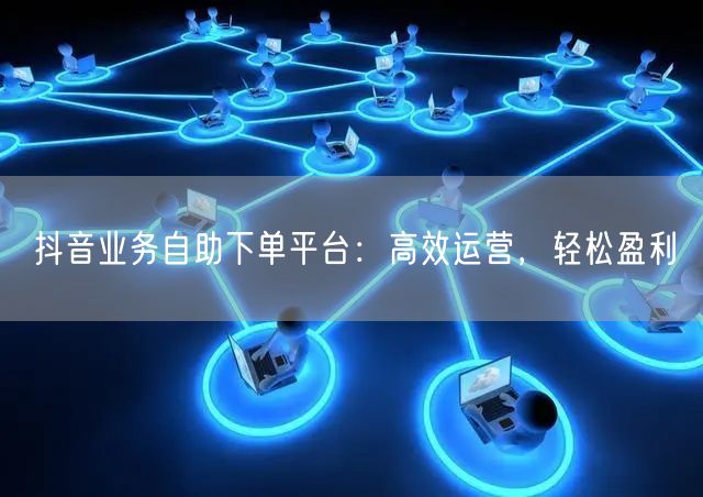抖音业务自助下单平台：高效运营，轻松盈利