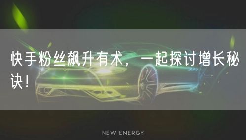 快手粉丝飙升有术，一起探讨增长秘诀！