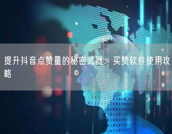 提升抖音点赞量的秘密武器：买赞软件使用攻略
