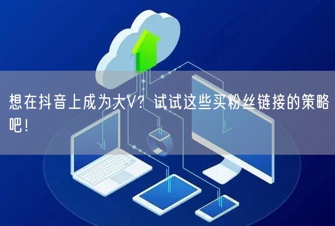 想在抖音上成为大V？试试这些买粉丝链接的策略吧！