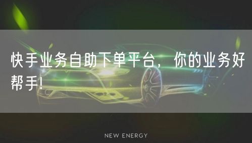 快手业务自助下单平台，你的业务好帮手!