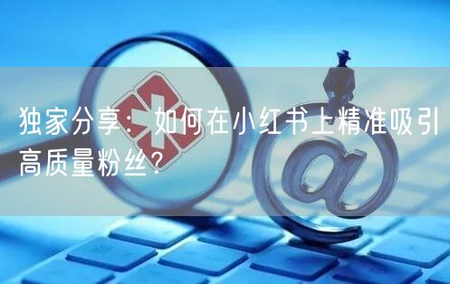 独家分享：如何在小红书上精准吸引高质量粉丝？
